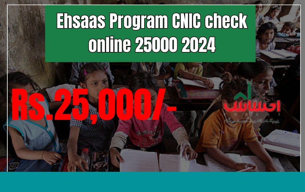 Ehsaas Program CNIC check online 25000 2024