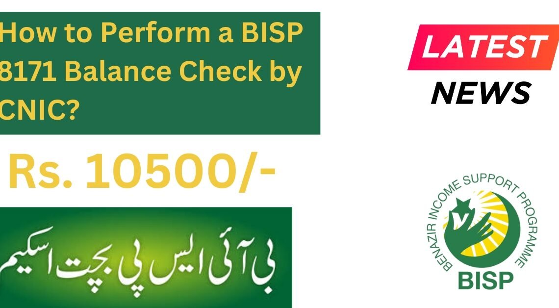 How to Perform a BISP 8171 Balance Check by CNIC?