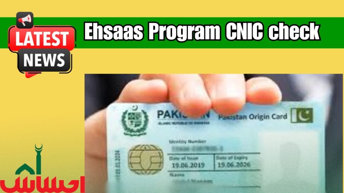 Latest Method for Ehsaas Program CNIC check online 25000