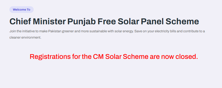 Free Solar Panel Registration