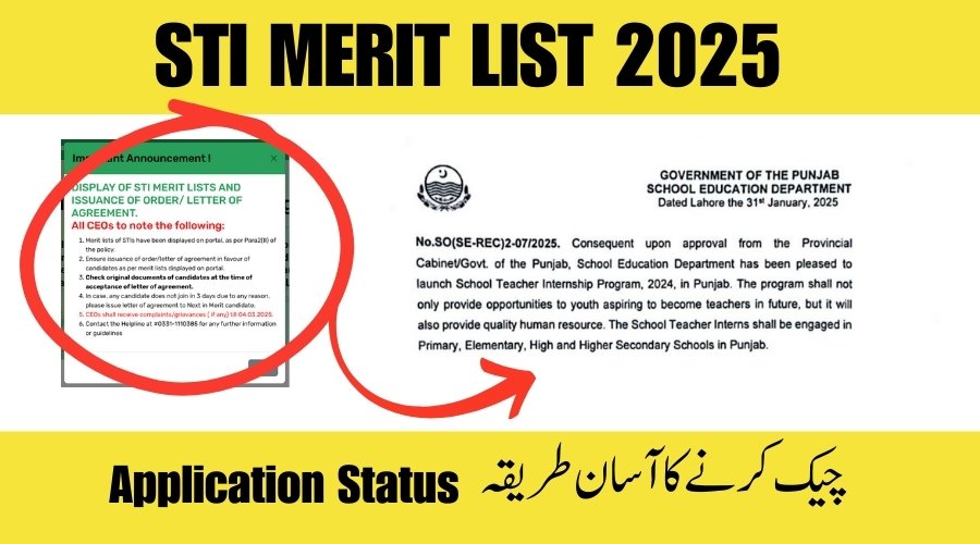 STI Meri List Check Online